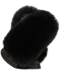 Kazar - Lederhandschuhe Mit Synthetischem Pelz Und Einem Finger - Lyst
