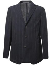 Eleventy - Jassen ,Blauw ,Wol Single-Breasted Pak - Lyst