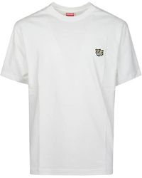 KENZO - Tops ,Wit ,Katoen Wild Tiger Classic T-Shirt - Lyst