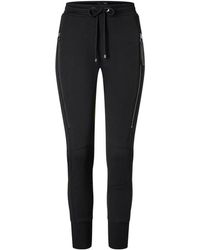 M·a·c - Broeken ,Zwart ,Sportieve Broek Met Geribbelde Onderkant - Lyst