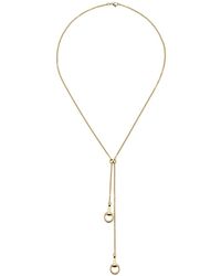 Gucci - Accessoires ,Geel ,Horsebit Lariat Ketting Met Horsebit Details - Lyst