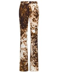 Roberto Cavalli - Broeken ,Bruin ,Appaloosa Print Bruine Broek - Lyst