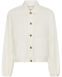 Cream - Light Jackets - Lyst