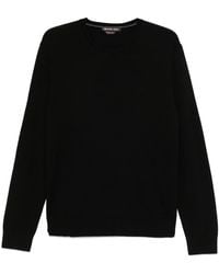 Michael Kors - Schwarzer merino crew bestickter pullover,midnight merino crew bestickter pullover - Lyst