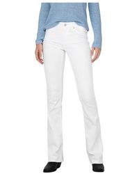 ONLY - Mid flared jeans blush - Lyst