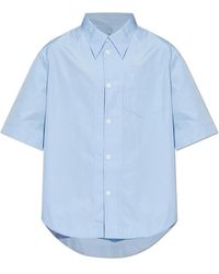 Ami Paris - Overhemden ,Blauw ,Katoen Oversize Shirt - Lyst