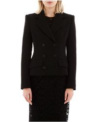 Dolce & Gabbana Double-breasted Short Jacket - Zwart