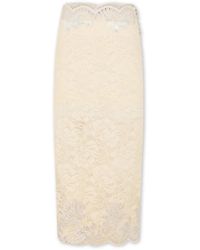 Rabanne - Rokken ,Kanten Midi Rok Met Zilveren Studs - Lyst