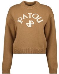 Patou - Truien & Vesten ,Bruin ,Wol Bruine Wollen Trui Herfst-Winter 2025 - Lyst