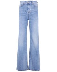 Ami Paris - Jeans ,Blauw ,Katoen Flare Fit Jeans - Lyst