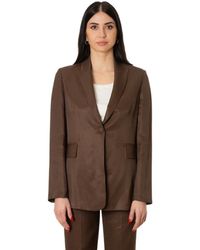 ACTUALEE - Jassen ,Bruin ,Leer Giacca Completo - Lyst