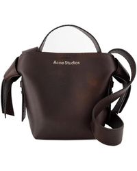Acne Studios - Borsa a tracolla in pelle trapuntata - marrone - Lyst
