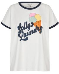 Lolly's Laundry - Tops ,Wit ,Katoen Retro Ice Tee T-Shirt Wit - Lyst
