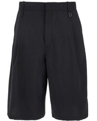 WOOYOUNGMI - Korte Broeken ,Zwart ,Zwarte Tech Fabric Bermuda Shorts - Lyst