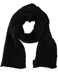 Dolce & Gabbana - Black Virgin Wool Gebreide Warmer Shawl Dames Sjaal - Lyst