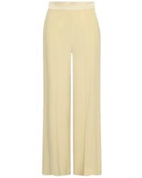 Marella - Broeken ,Geel ,Polyester Mllstampa-003 Wide Broeken - Lyst