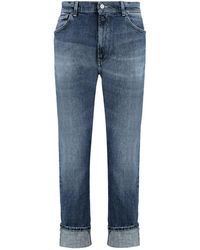 Dondup - Slim Fit Jeans Met Metalen Knopen - Lyst