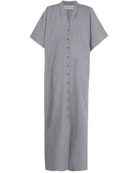 Cortana - Kleedjes ,Blauw ,Linnen Camila Shirt Dress - Lyst