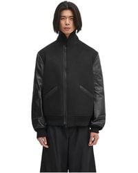 Y-3 - Jassen ,Zwart ,Katoen Letterman Jacket - Lyst