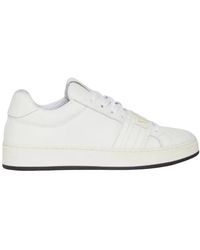 Gcds - Schoenen ,Wit ,Katoen Band Logo Leren Sneakers Klittenbandsluiting - Lyst