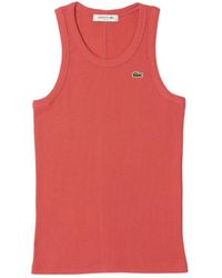 Lacoste - Tops > sleeveless tops - Lyst