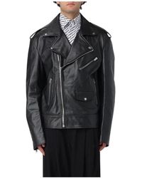 Vetements - Leren Bikerjack - Lyst
