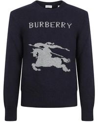 Burberry - Wollen Trui Met Kasjmier - Lyst