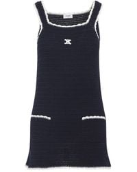 Celine - Marineblaues Häkel-Minikleid - Lyst