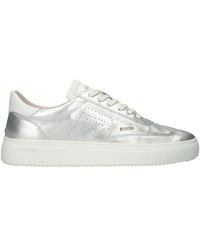 Blackstone - Silberweiße Sneaker (Low) - Lyst