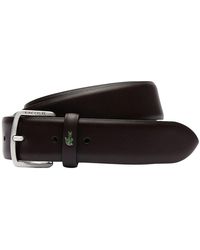 Lacoste - Accessoires ,Bruin ,Leer Core Collection Bruine Riem - Lyst