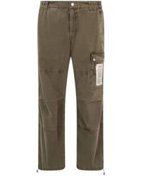 Moschino - Broeken ,Groen ,Katoen Cargo Broek - Lyst