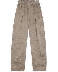 Cortana - Broeken ,Bruin ,Linnen Tapered Broeken - Lyst