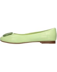 Emanuélle Vee - Leder Ballerinas Mit Schmuckdetail - Lyst
