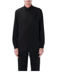 Lardini - Overhemden ,Zwart ,Linnen Oversized Linnen & Lyocell Overhemd - Lyst