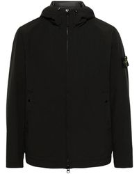 Stone Island - Fitness ,Zwart ,Polyester Soft Shell Jacket - Lyst