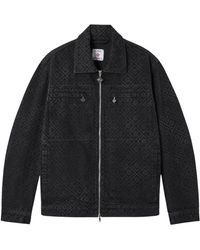 CASABLANCA - Jassen ,Zwart ,Denim Monogram Denim Jacket - Lyst