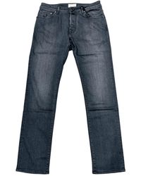 Jacob Cohen - Gunmetal Label Donkergrijze Jeans - Lyst