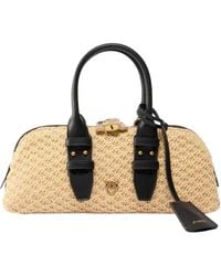 Pinko - Tassen ,Bruin ,Leer Bowling Bag Baguette - Lyst