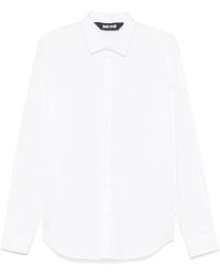 Just Cavalli - Weißes Hemd Mit Klassischem Kragen - Lyst