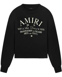 Amiri - Schwarzer pullover mit randdetail - Lyst
