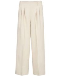 co'couture - Broeken ,Wit ,Wide Broeken - Lyst