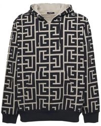 Balmain - Sudadera Con Capucha Y Monograma - Lyst