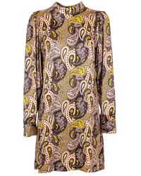 Fracomina - Paisley-muster a-linie minikleid - Lyst