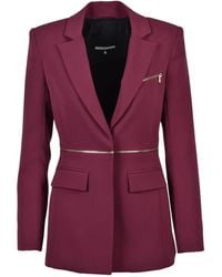 Patrizia Pepe - Strukturierter Blazer Mit Abnehmbarem Saum - Lyst