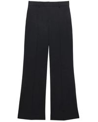 MSGM - Broeken ,Zwart ,Leer Tailored Palazzo Broek - Lyst
