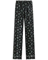 Dolce & Gabbana - Roses And Lilies Of The Valley-Print Twill Vanity Trousers - Lyst