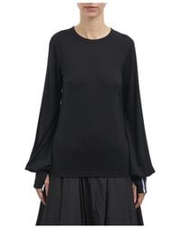 Y-3 - Wool Cinched Drape Long Sleeve Top - Lyst