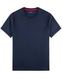 Fay - Tops ,Blauw ,Katoen Casual Katoenen Jersey T-Shirt - Lyst
