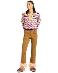 La DoubleJ - Broeken ,Groen ,Denim Fancy Crop Jeans - Lyst