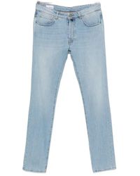 Incotex - Jeans ,Blauw ,Katoen Five-Pocket Jeans Met Faded Effect - Lyst